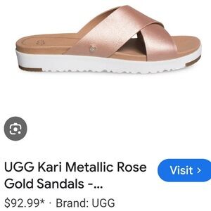 Ugg Kari Metalic Rose Gold Sandal US 9